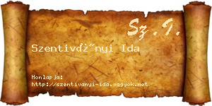 Szentiványi Ida névjegykártya